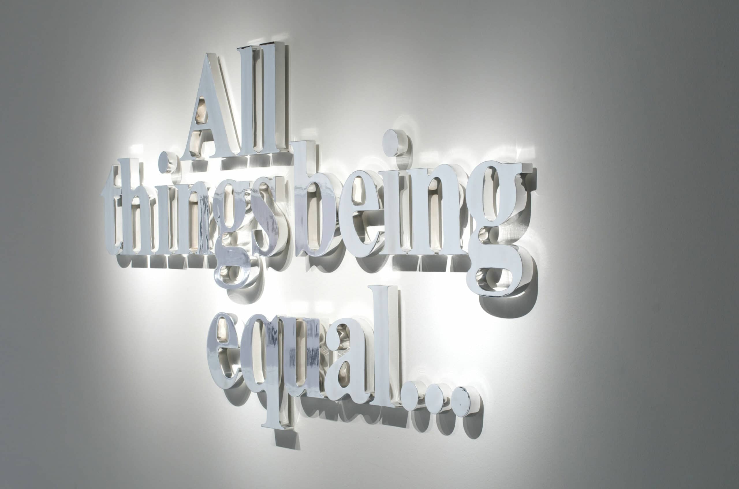 1106Hank Willis Thomas. All. things being equal… 2010. Aluminum. 104 x 194 x 3 cm.