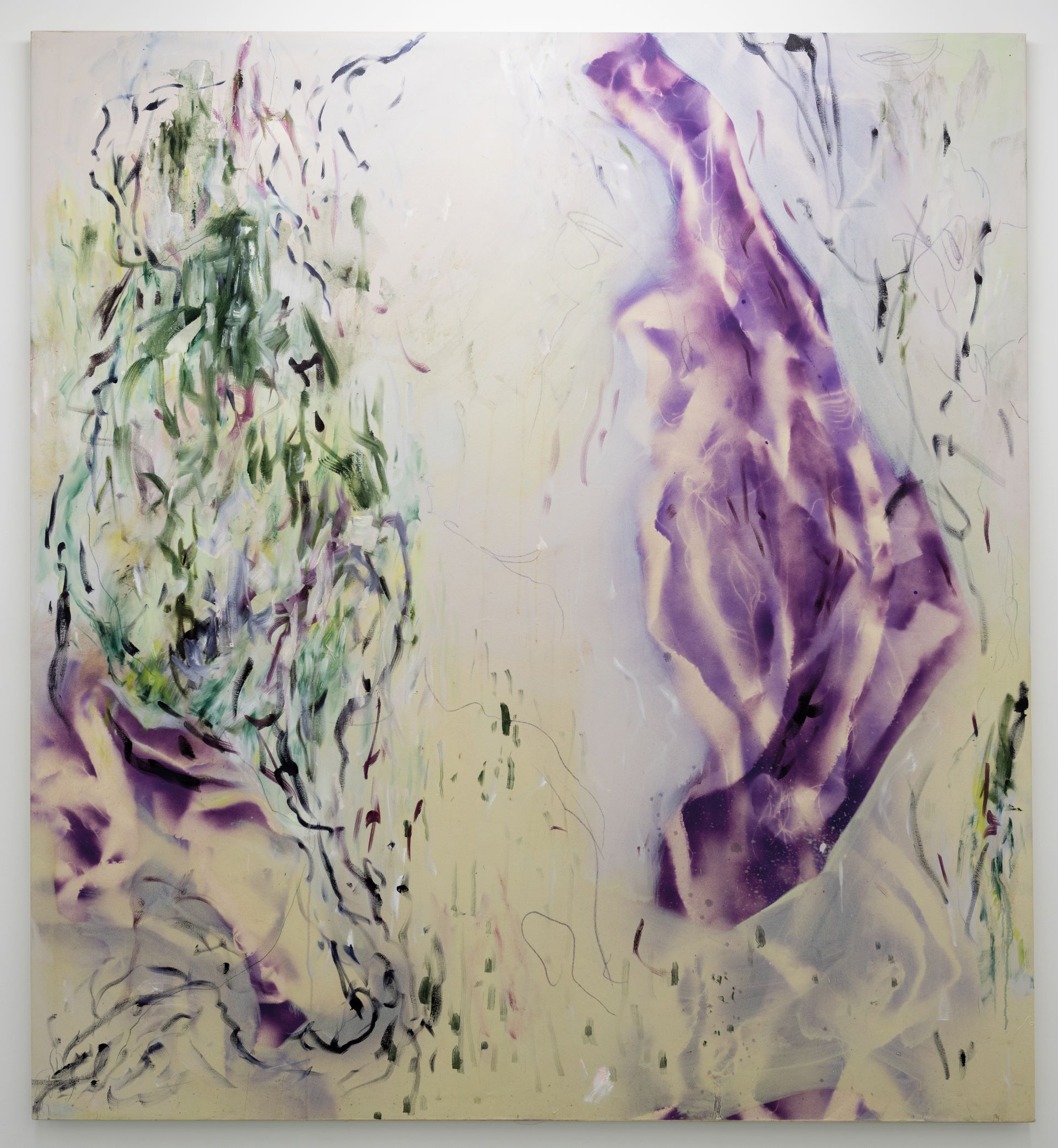 4413Helen Teede. Between Two Fires. 2018. Oil and spray-paint on canvas. 185 x 170 cm. On loan from David Altman Collection. Photo: Johann Laurens. Â©  Zeitz  MOCAA
