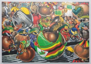 Kufa Makwavarara Zimbabwe pre-2018 election zimbabwe presidentisal inauguration oil on canvas Five Bhobh Zeitz MOCAA
