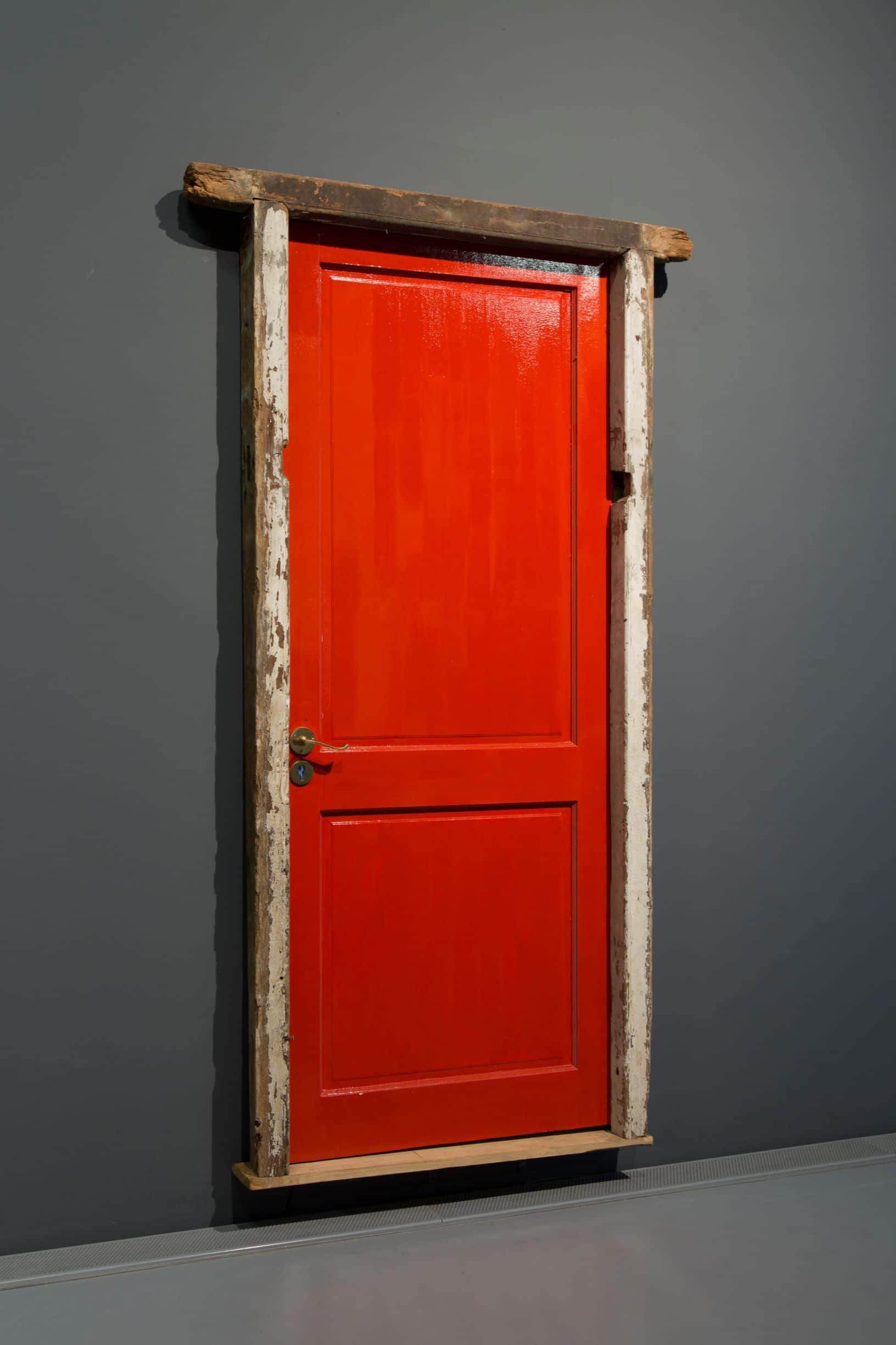 Gerald Machona. The Monolith. 2012. Door, Gold Leaf. 211.5 x 120 x 14 cm (base 100 x 100 x 10 cm).